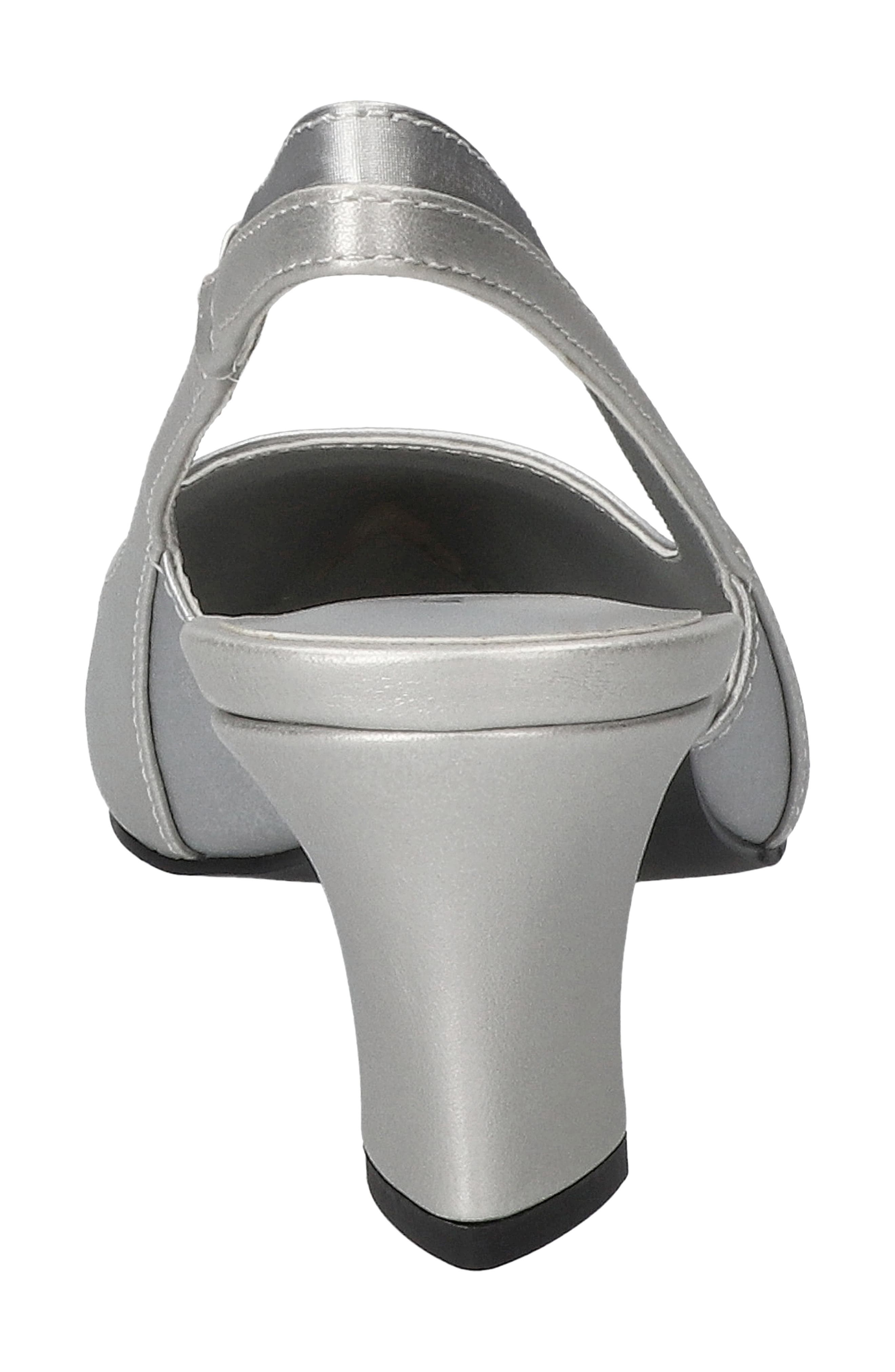 EASY STREET Dessa Slingback Pointed Toe Pump, Alternate, color, Silver