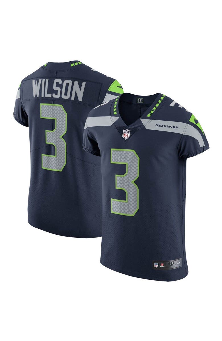 Nike Men's Nike Russell Wilson College Navy Seattle Seahawks Vapor Elite Player Jersey, Main, color, 