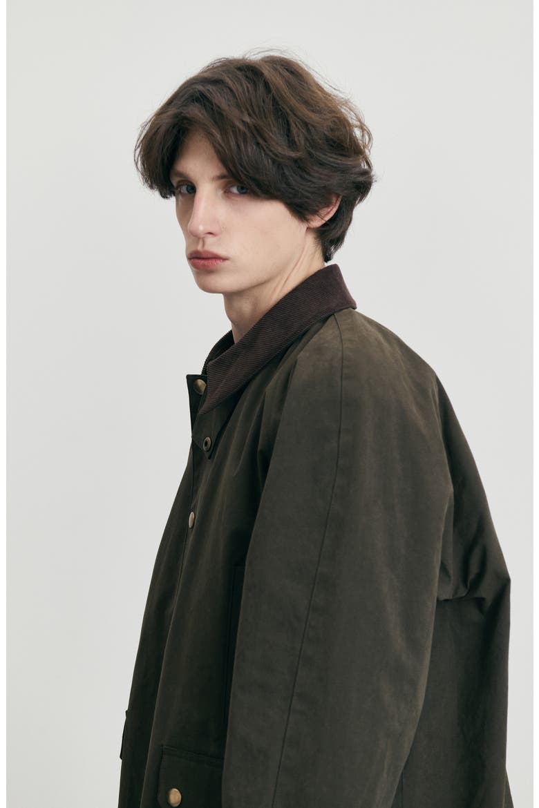Unisex Waxed Cotton Hunting Jacket, Alternate, color, KHAKI