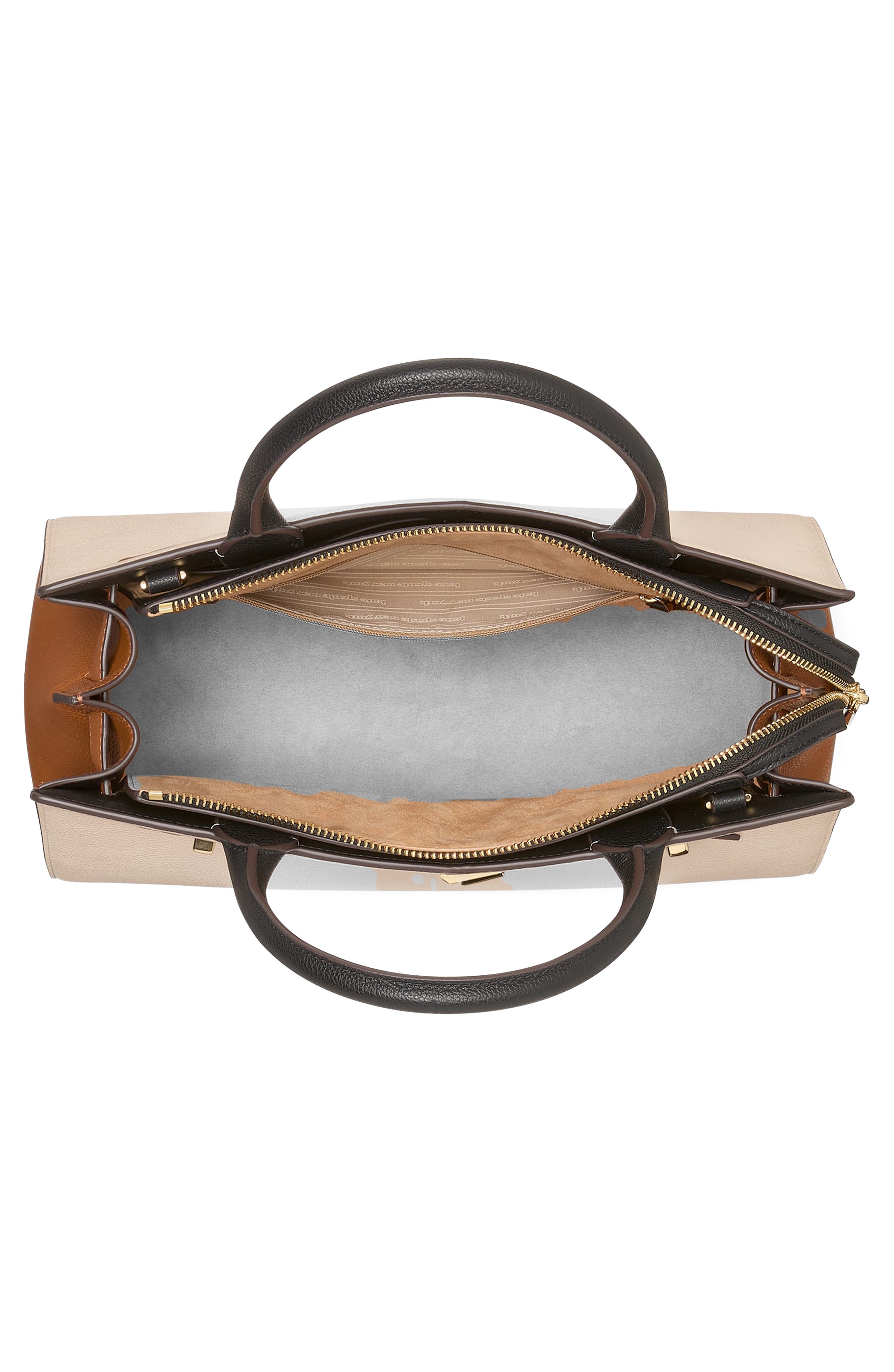 Kate Spade New York deco colorblock leather handbag, Alternate, color, 