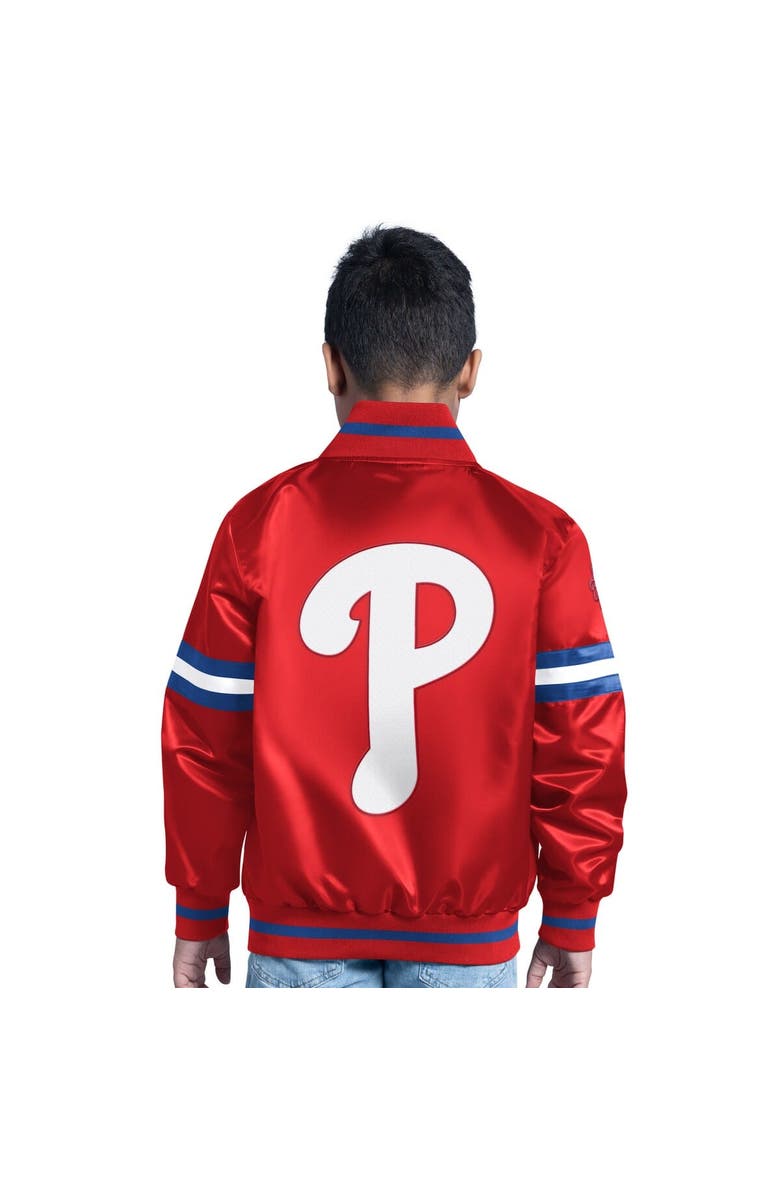 STARTER Youth Starter Red Philadelphia Phillies Scrimmage Full-Snap Varsity Jacket, Alternate, color, Red