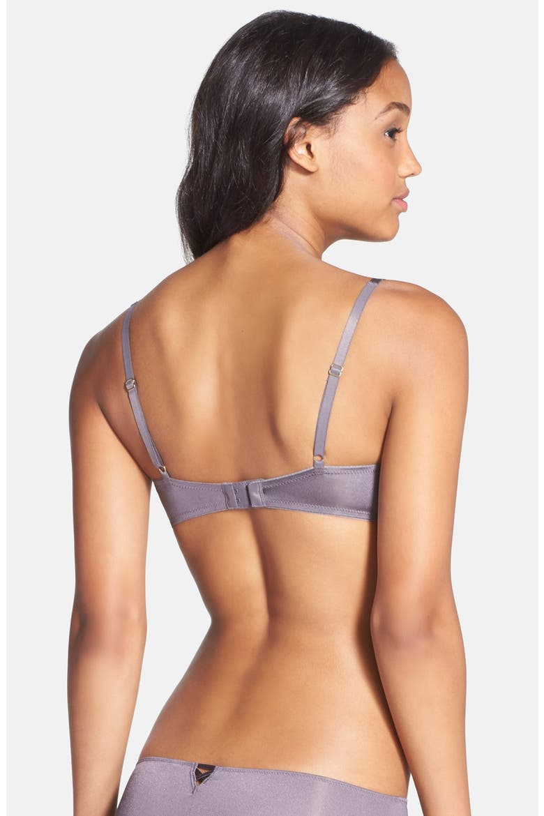 'Blossom Deco' Contour Underwire Bra, Alternate, color, GUNMETAL/ MORNING MIST