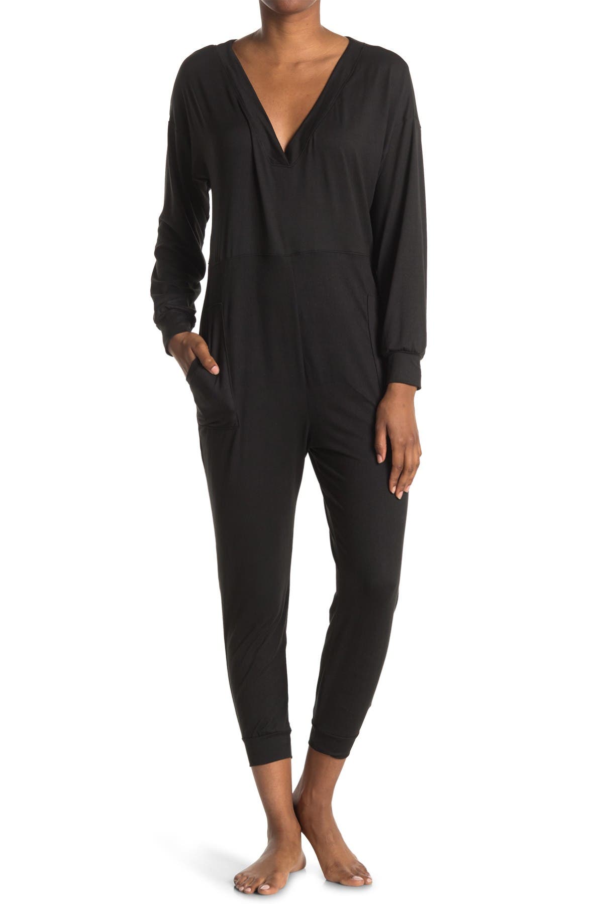 Socialite Long Sleeve V-Neck Jumpsuit (Women) | Nordstromrack