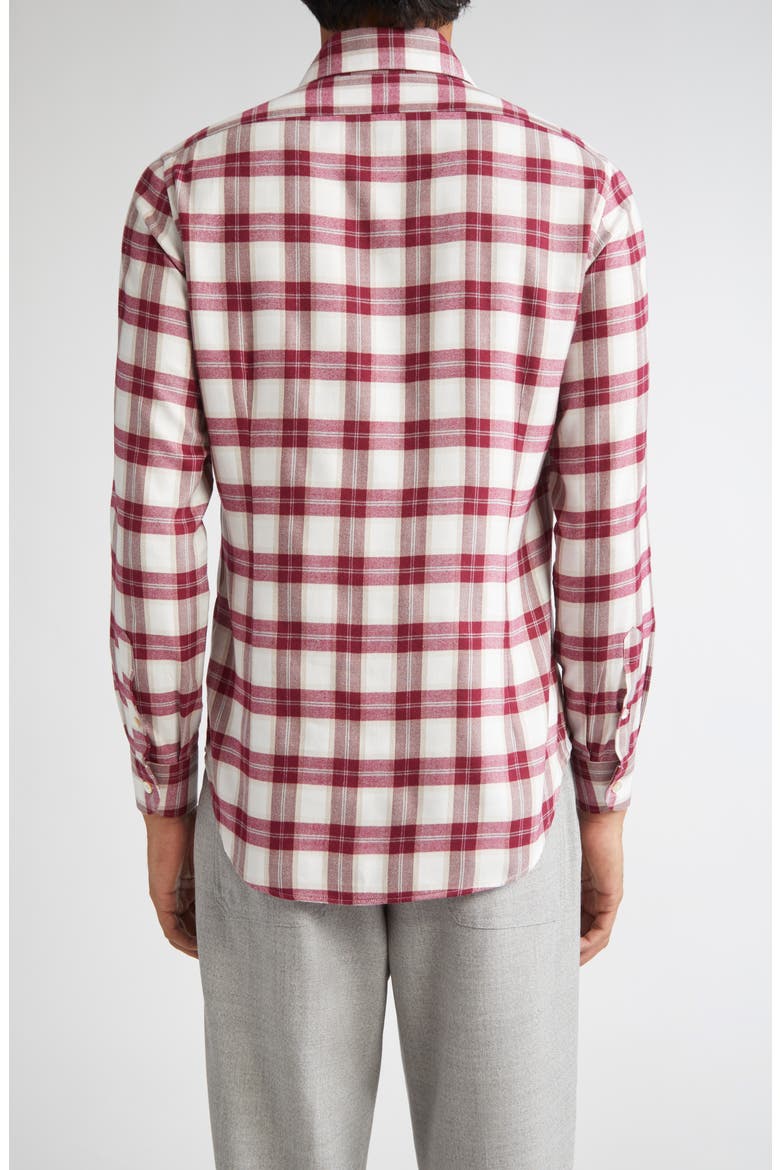 Dandy Plaid Button-Up Shirt, Alternate, color, 84 RASPBERRY