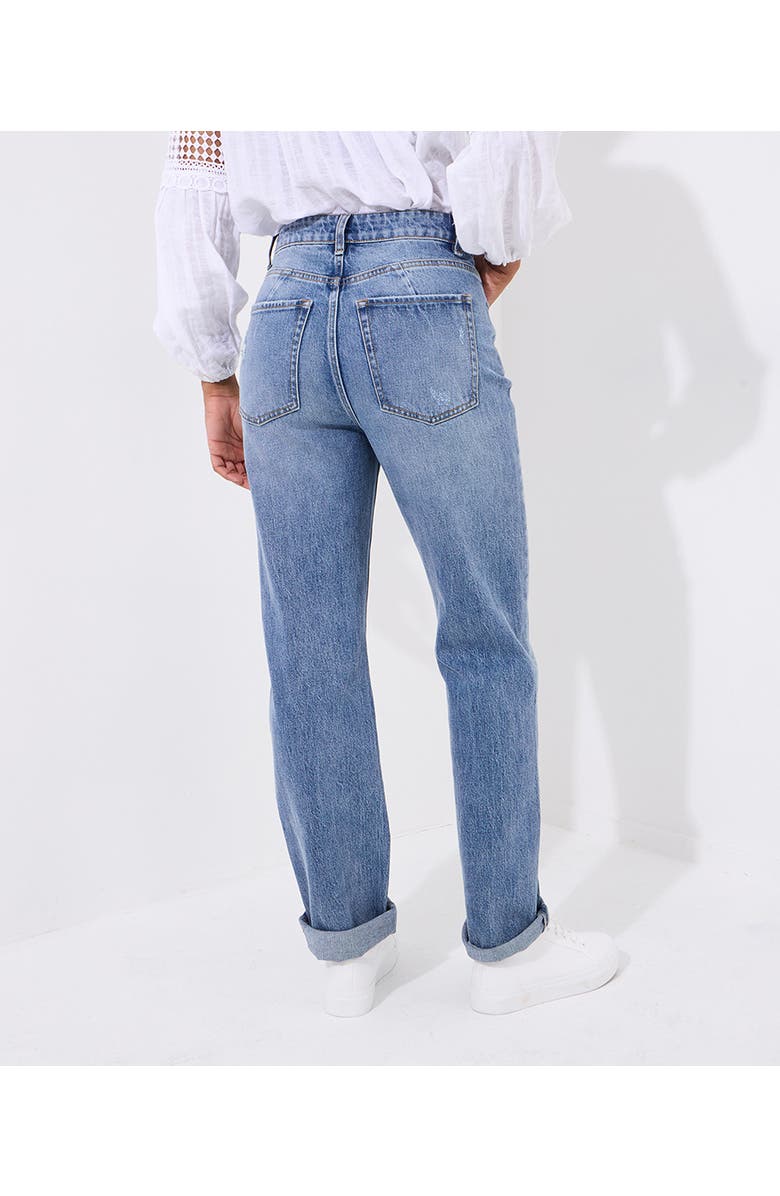 Joe Browns Distressed Mom Jeans, Alternate, color, Light Blue