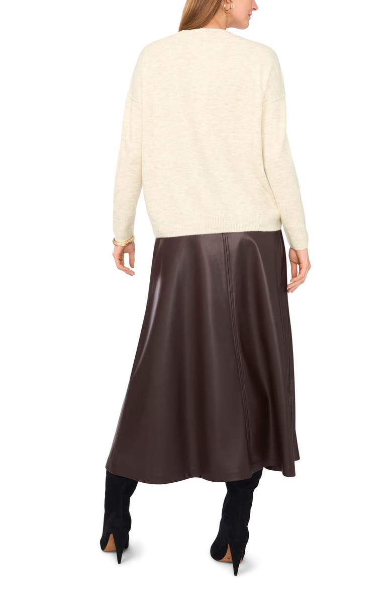 Exposed Seam Crewneck Sweater, Alternate, color, CREAM YELLOW