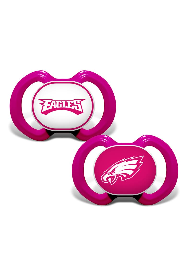 Philadelphia Eagles Pink Pacifier 2-Pack, Main, color, Multicolor