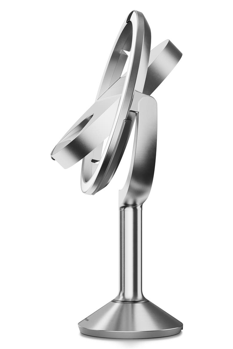 Sensor Mirror Trio in Brushed Steel, Alternate, color, BRUSHED STEEL