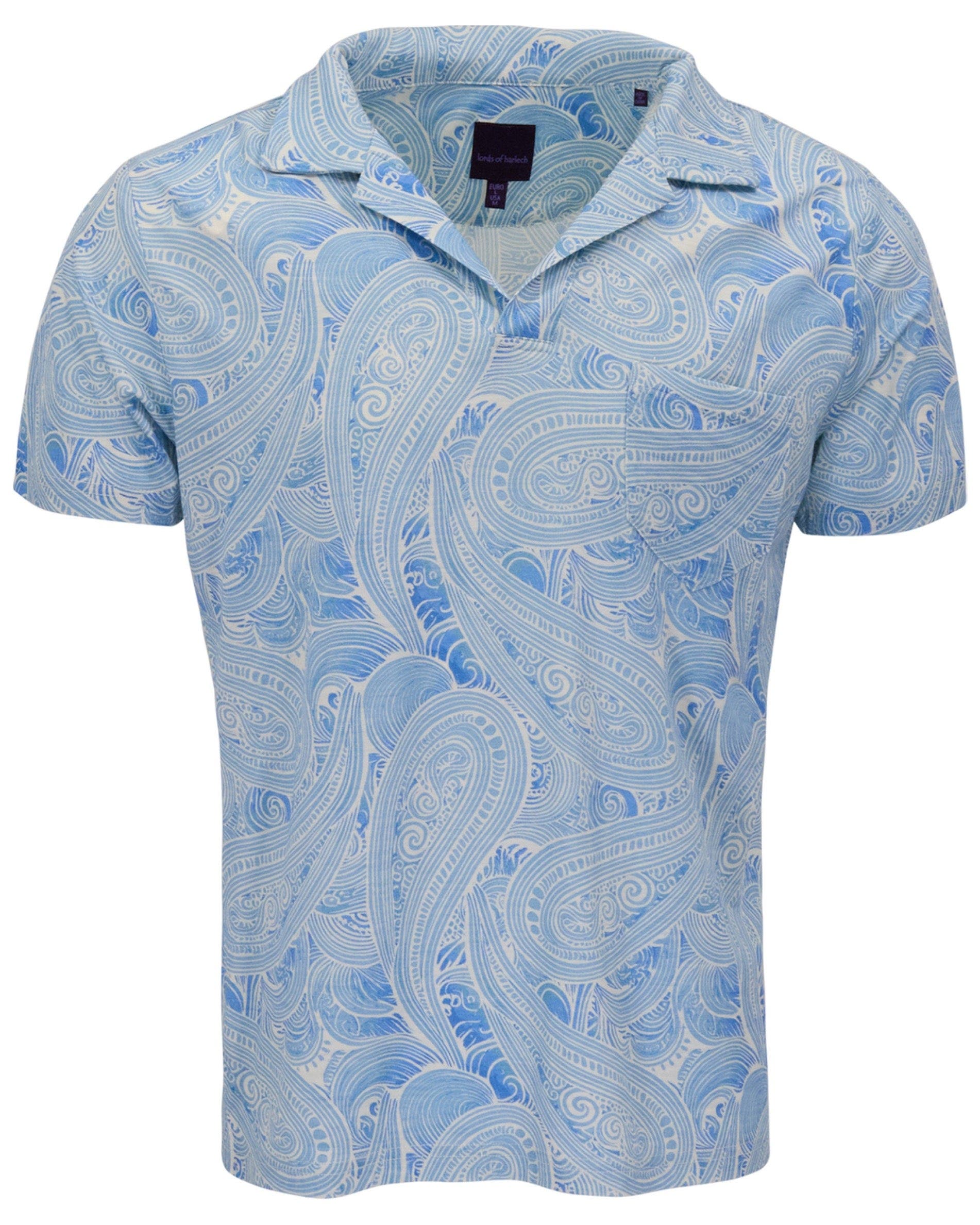 Marakesh Paisley Mens Wool Johnny Collar Polo - image 2