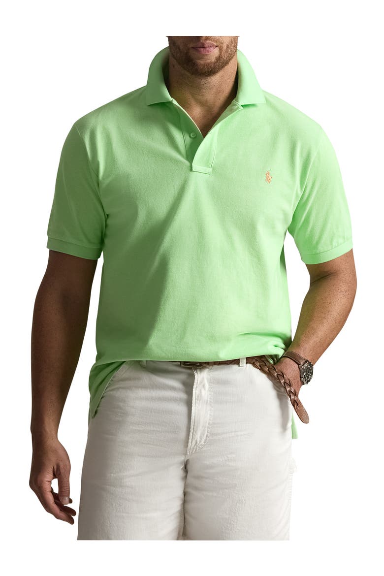 Big & Tall Mesh Polo Shirt, Alternate, color, FADED MINT