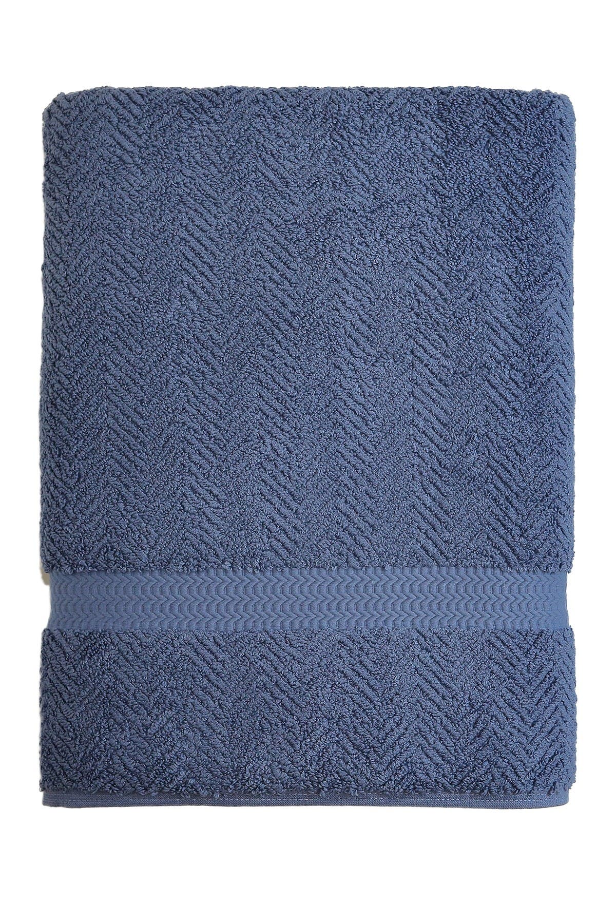 Linum Home Textiles Midnight Blue Herringbone Bath Sheet | Nordstromrack