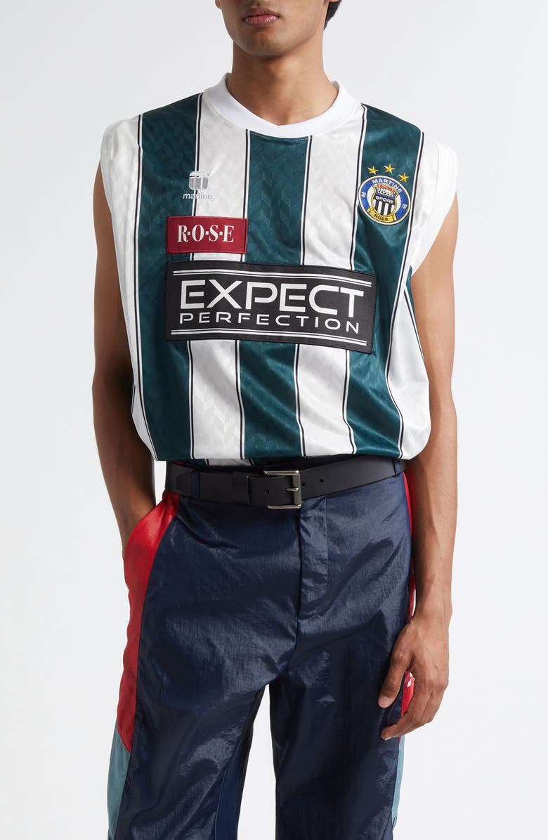 Martine Rose Twist Sleeve Football Top, Main, color, 