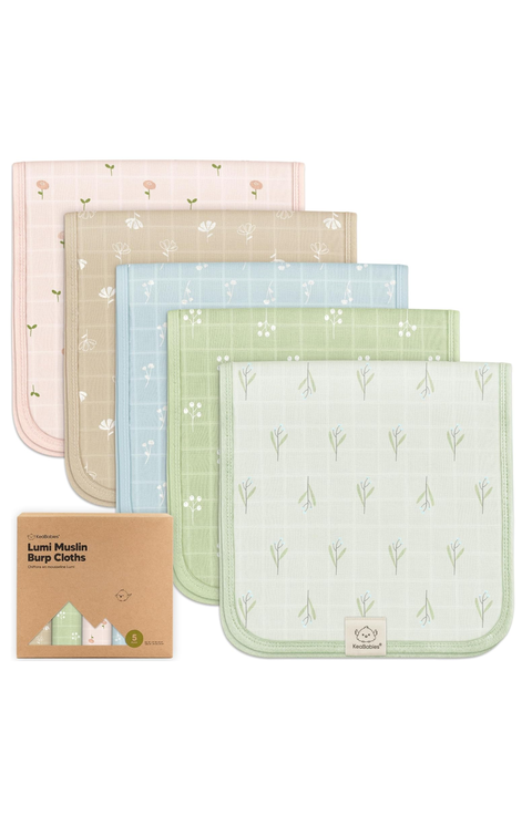 5-Pack Lumi Muslin Burp Cloths