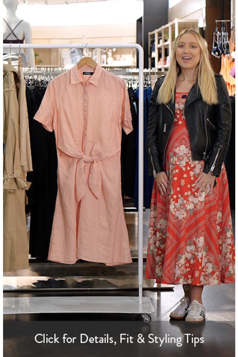 Tie Front Linen Shirtdress video