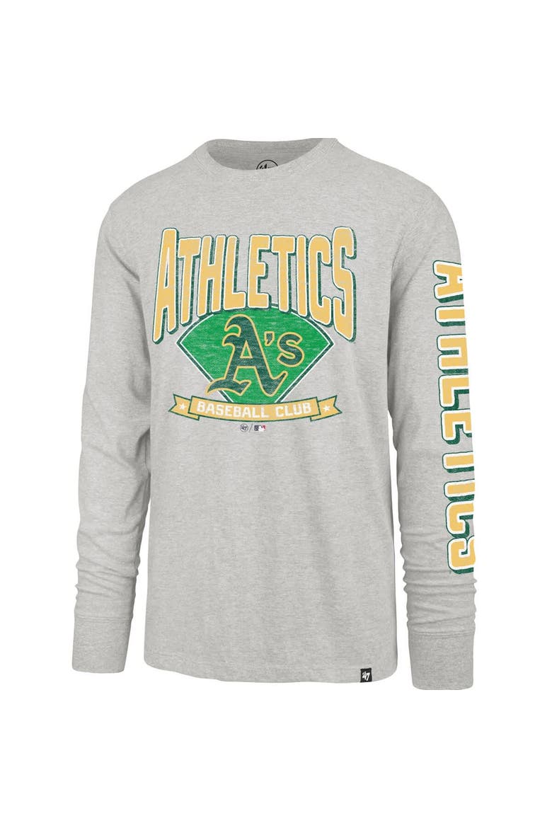 Men's '47 Gray Athletics Fair Ball Franklin Long Sleeve T-Shirt, Alternate, color, Gray