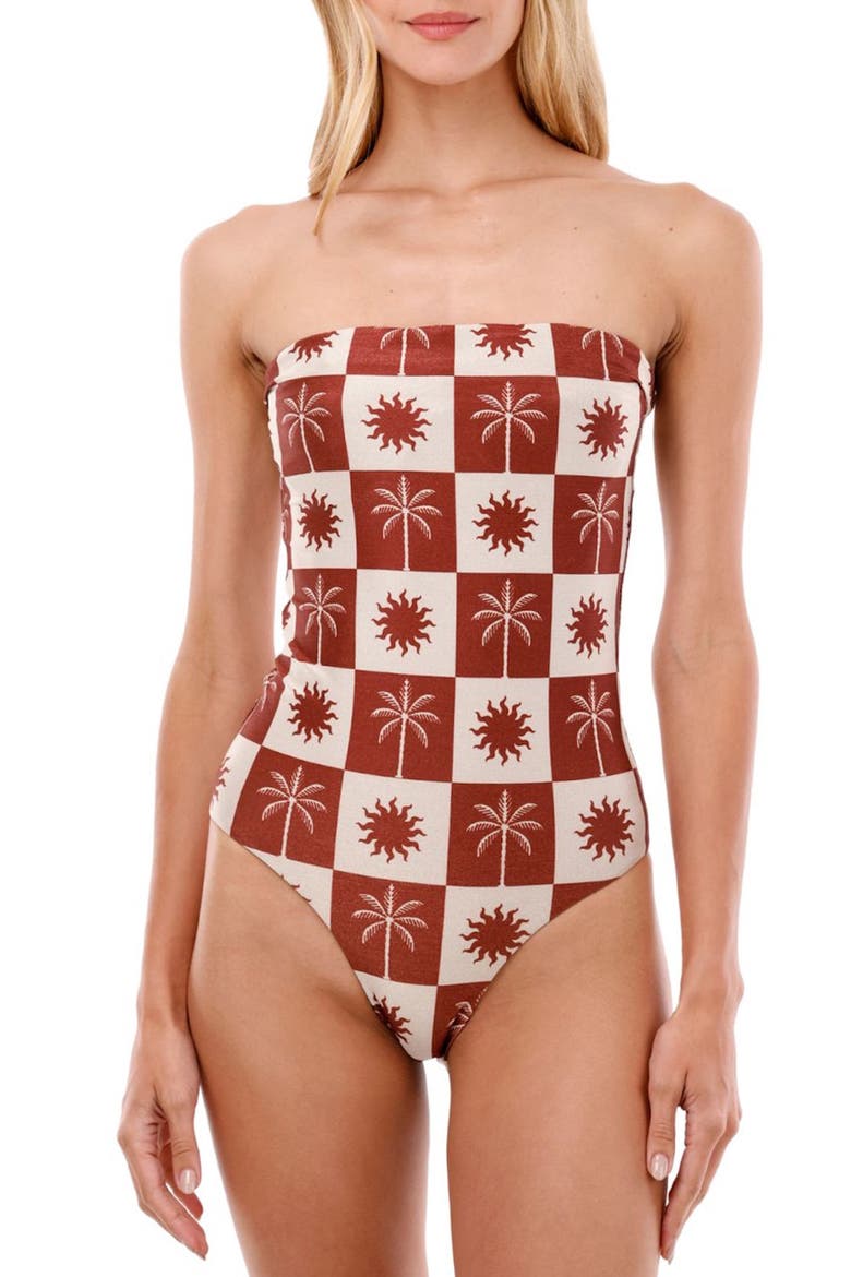 Sunrise Palm Lunaria One-Piece Swimsuit, Main, color, SUNRISE PALM