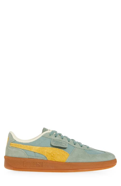 Puma Palermo Weathered Sneaker In Green Moon-sunny Yellow
