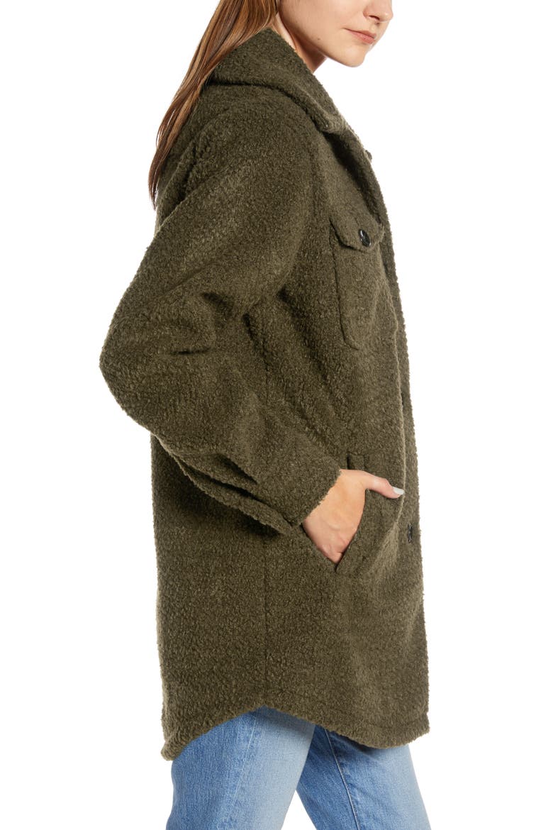 Berber Faux Fur Shirt Jacket (Nordstrom Exclusive), Alternate, color, OLIVE SARMA