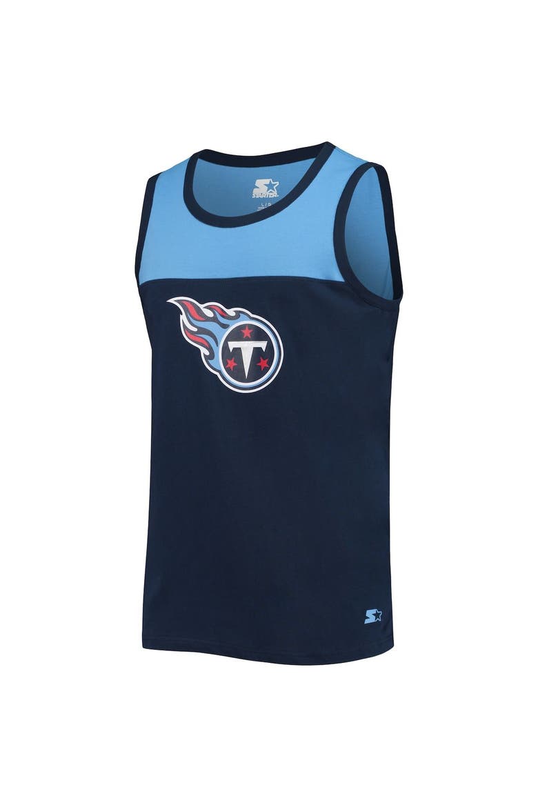 Men's Starter Navy/Blue Tennessee Titans Team Touchdown Fashion Tank Top, Alternate, color, Navy