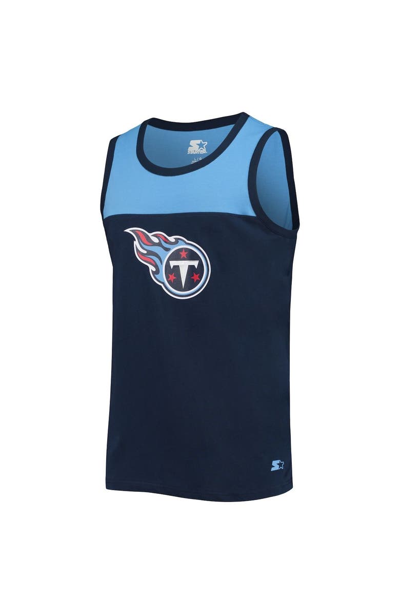 STARTER Men's Starter Navy/Blue Tennessee Titans Team Touchdown Fashion Tank Top, Alternate, color, Navy