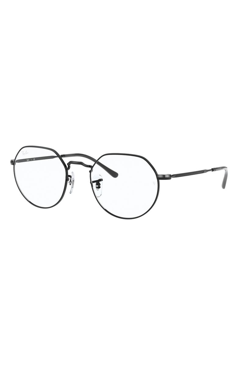 Ray-Ban Jack 51mm Hexagonal Optical Glasses, Alternate, color, 