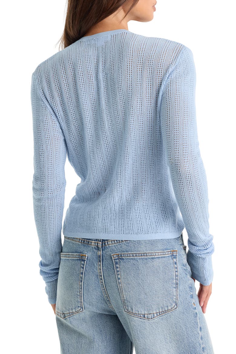 The Open Stitch Knit Cardigan, Alternate, color, MORNING SKY