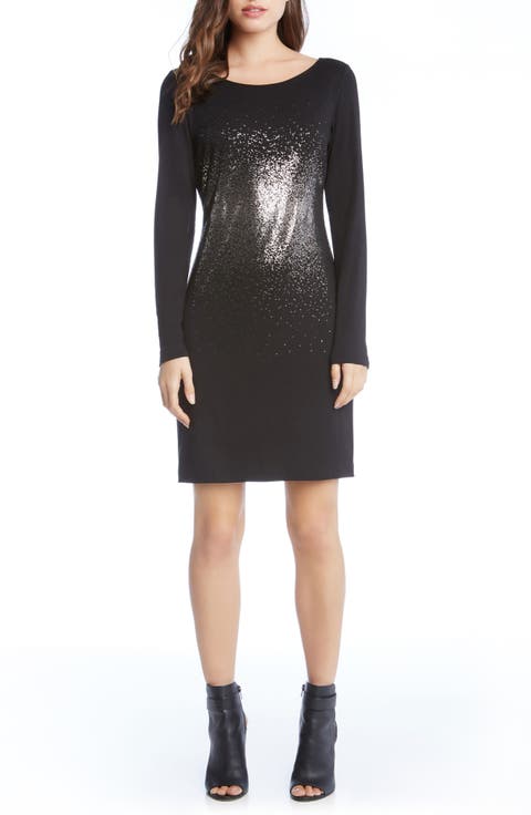 Metallic Ombré Sheath Dress
