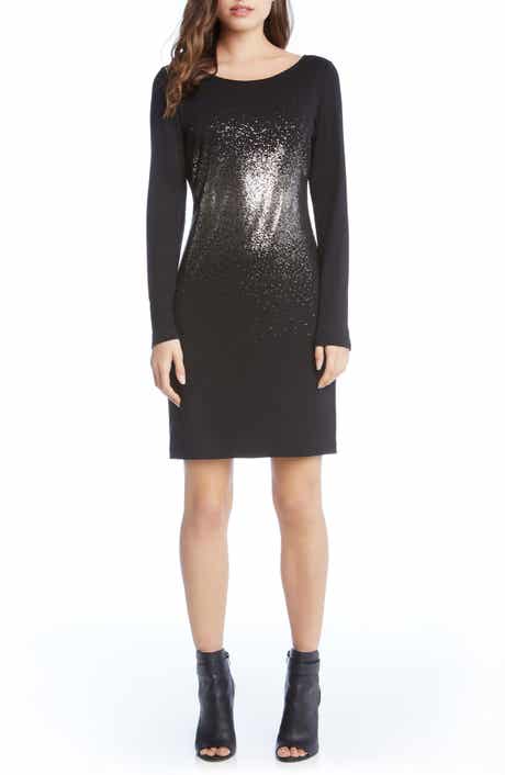 Karen Kane Metallic Ombré Sheath Dress
