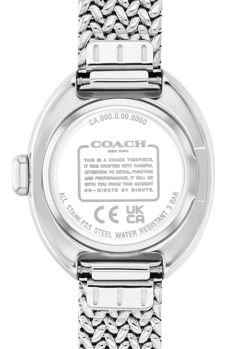 COACH Sammy Mesh Strap Watch, 22.5mm, Alternate, color, Silver