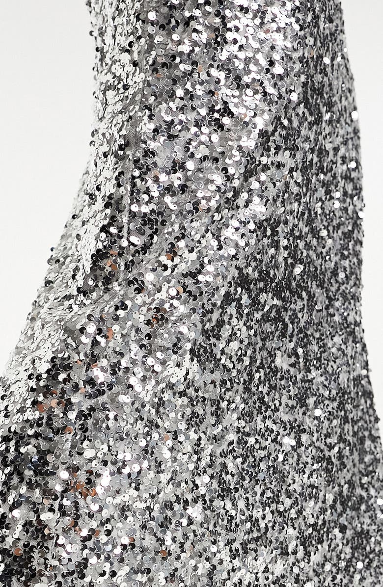 ASOS DESIGN Sequin Midi A-Line Skirt, Alternate, color,