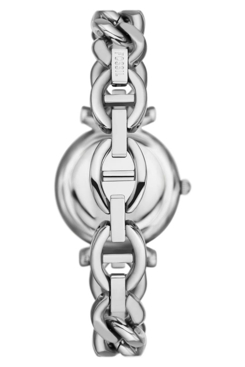 Carlie Mini Bracelet Watch, 28mm, Alternate, color, SILVER