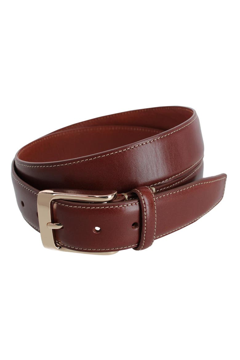 Cornelius 35mm Cortina Leather Dress Belt, Main, color, Honey Maple