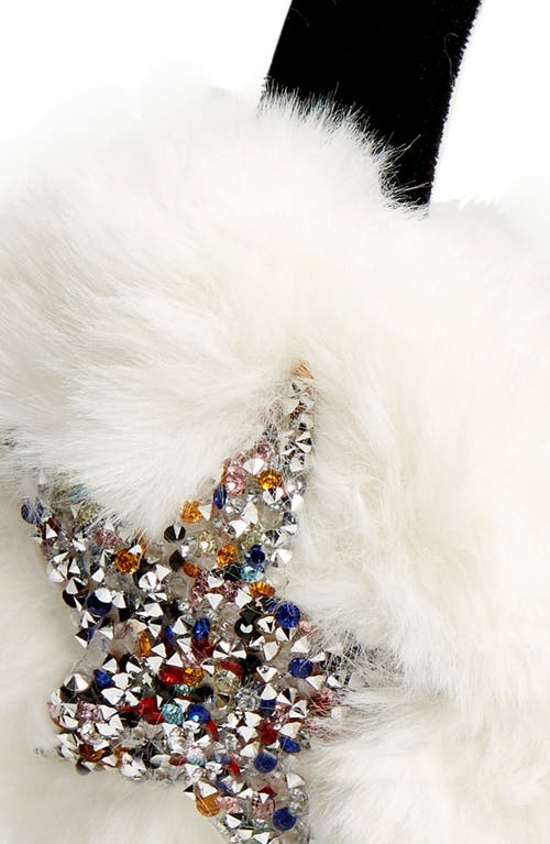 Surell Kids' Sparkle Appliqué Faux Fur Earmuffs In Black