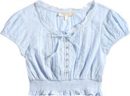 LoveShackFancy Kids' Shoreline Smocked Cotton Top