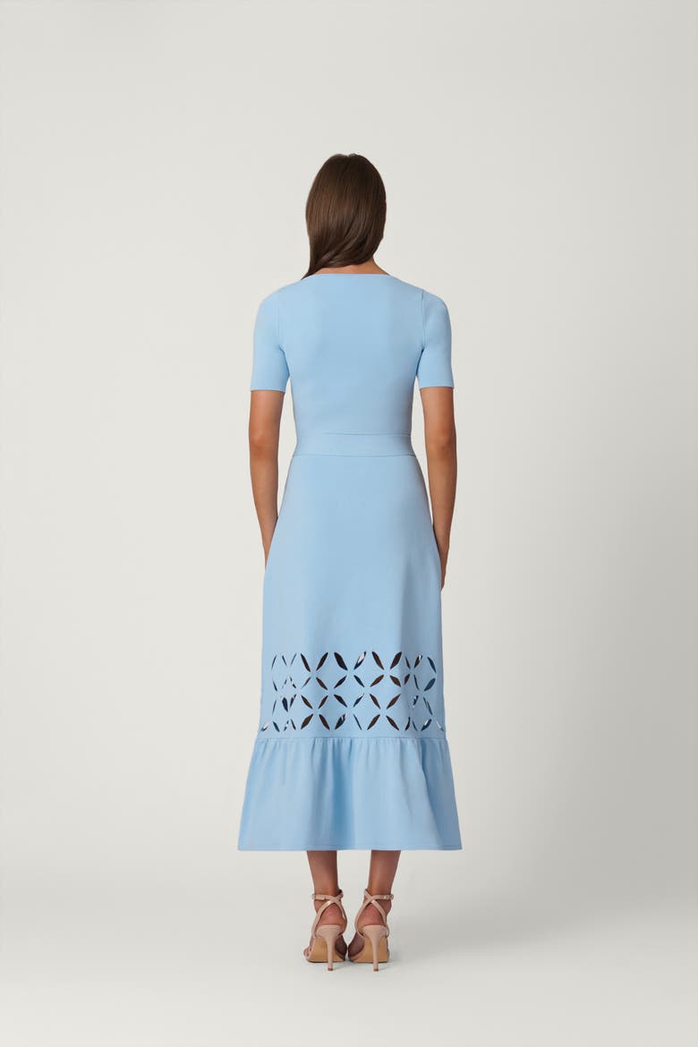 Oakview Knit Pendelton Dress, Alternate, color, Sky Blue