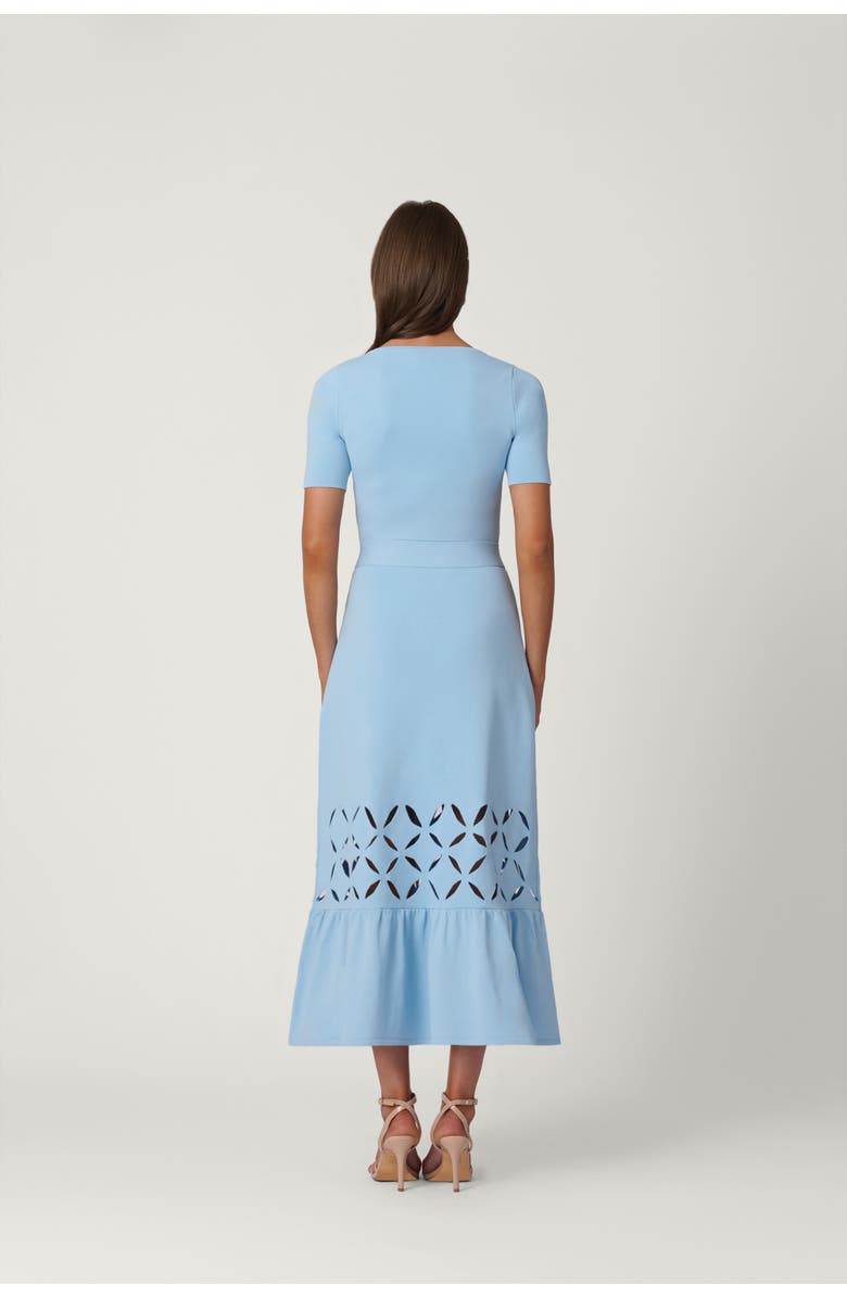 Shoshanna Oakview Knit Pendelton Dress, Alternate, color, Sky Blue