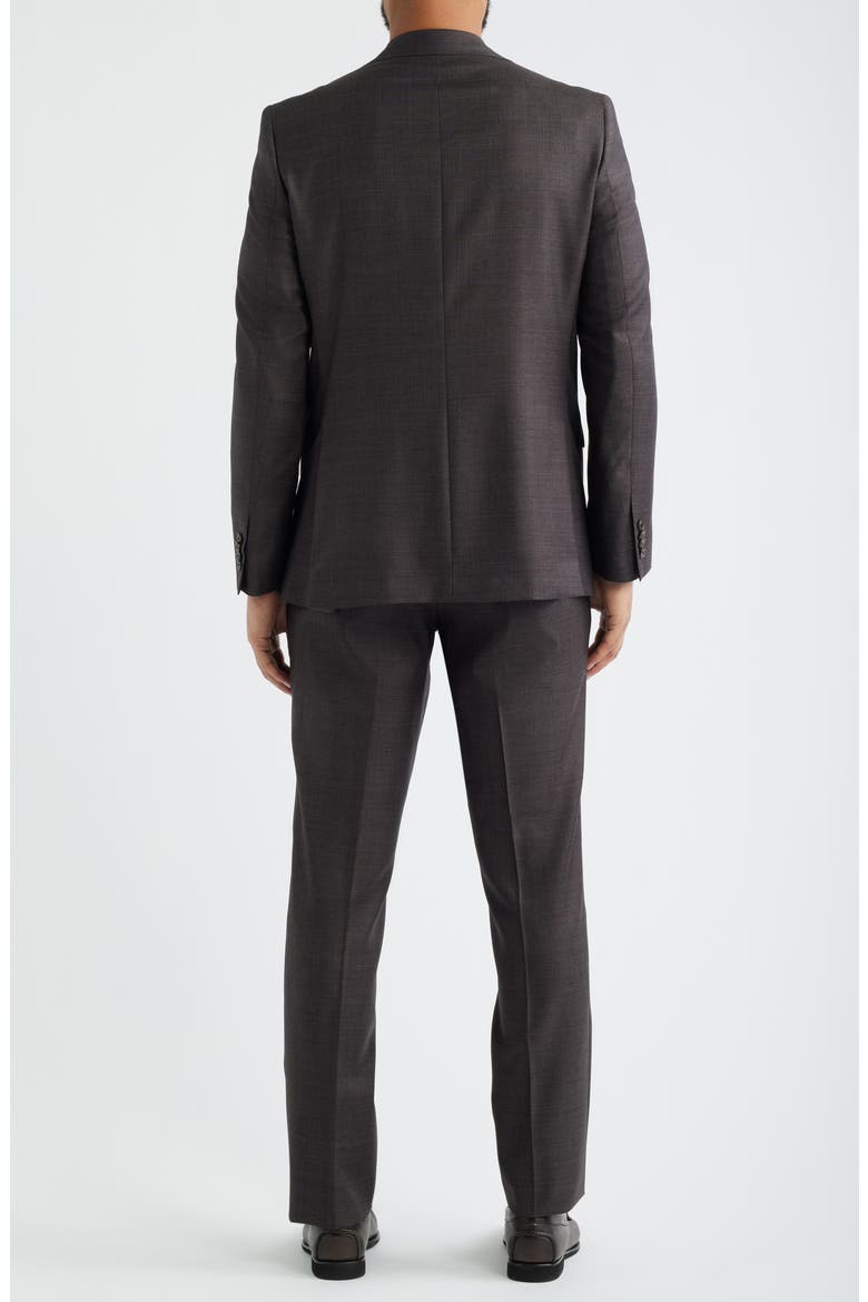 Esprit Contemporary Fit Brown Mélange Super 130s Wool Suit, Alternate, color, BROWN