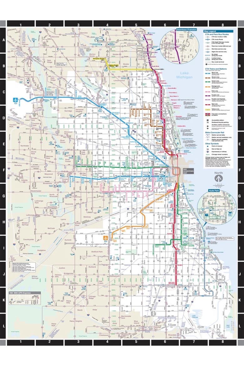 Chicago Transit Map 500 Piece Puzzle, Alternate, color, No Color