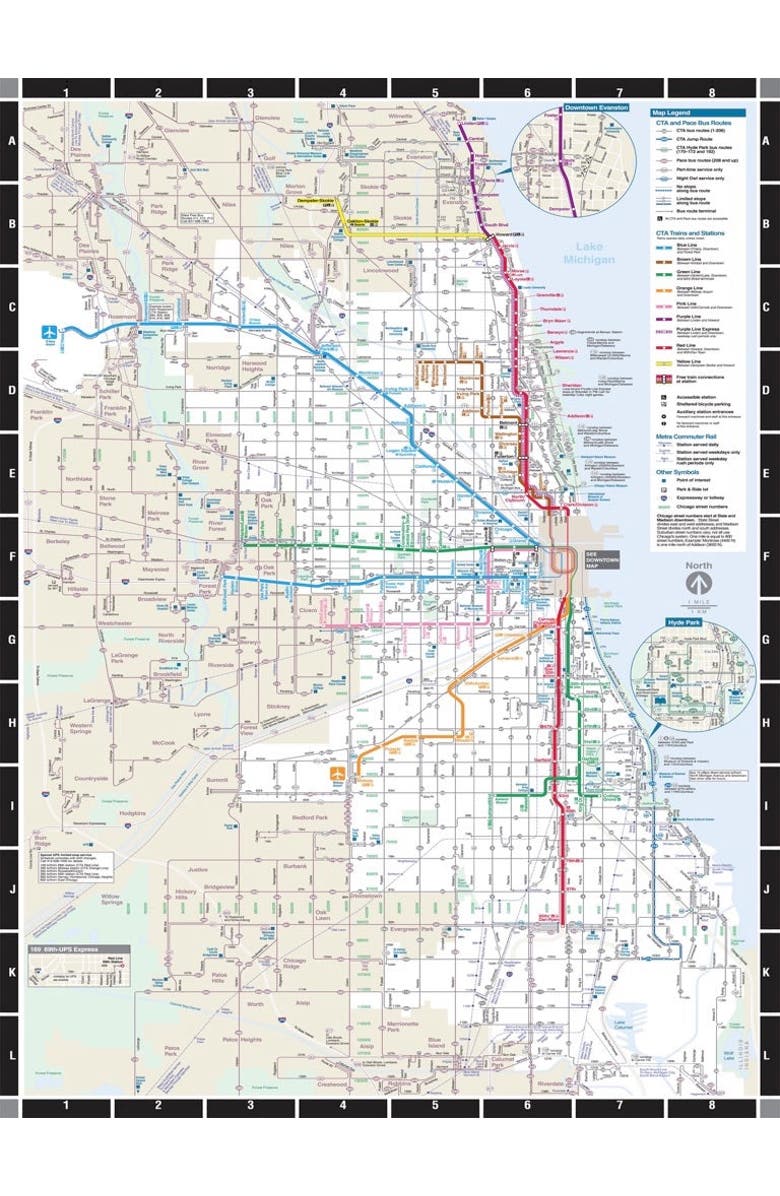 NEW YORK PUZZLE COMPANY Chicago Transit Map 500 Piece Puzzle, Alternate, color, NO COLOR