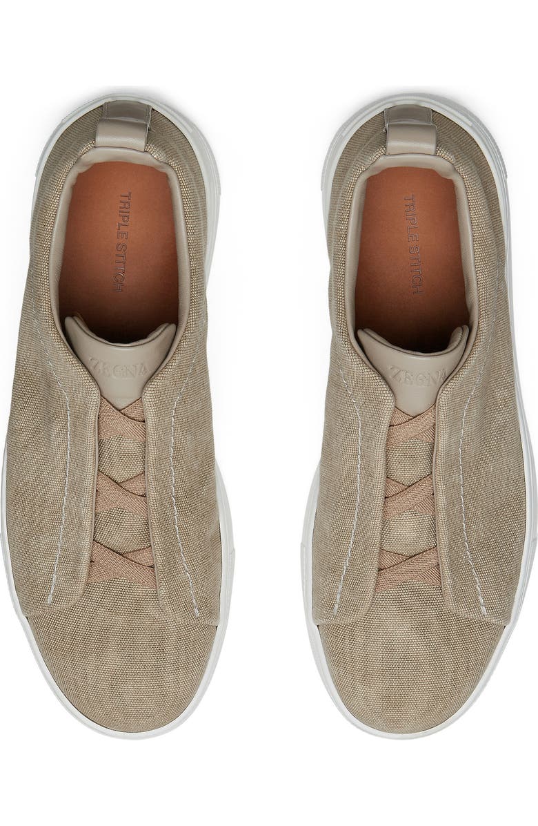 ZEGNA Triple Stitch Slip-On Sneaker, Alternate, color,