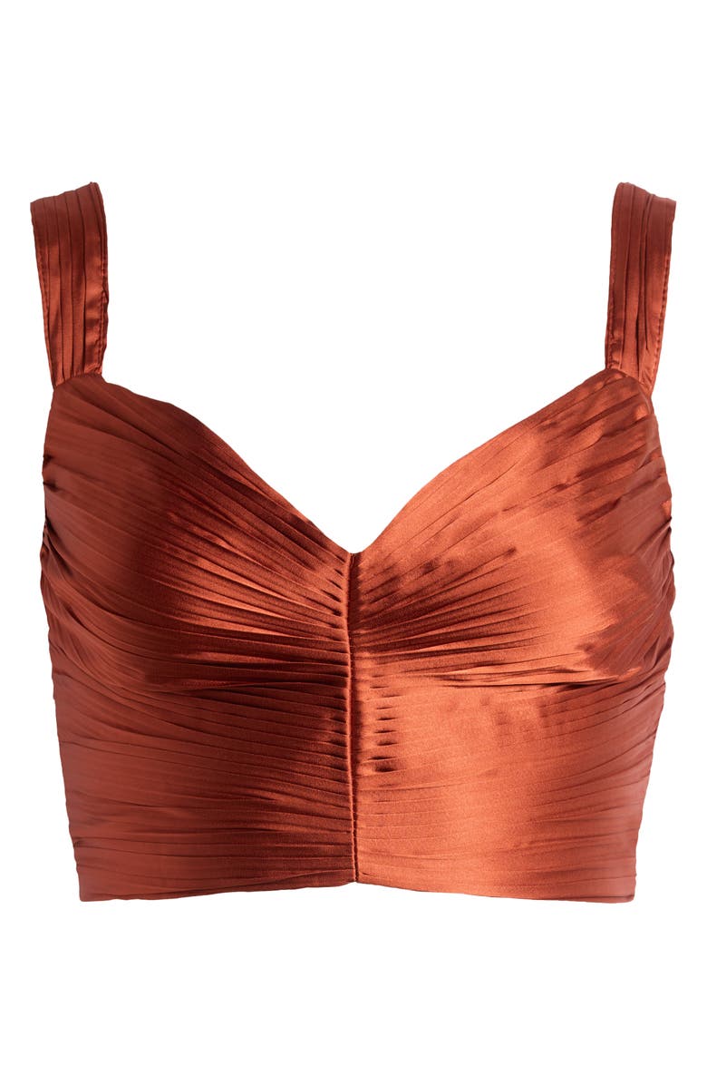 ASTR the Label Pleated Satin Crop Top, Alternate, color, 