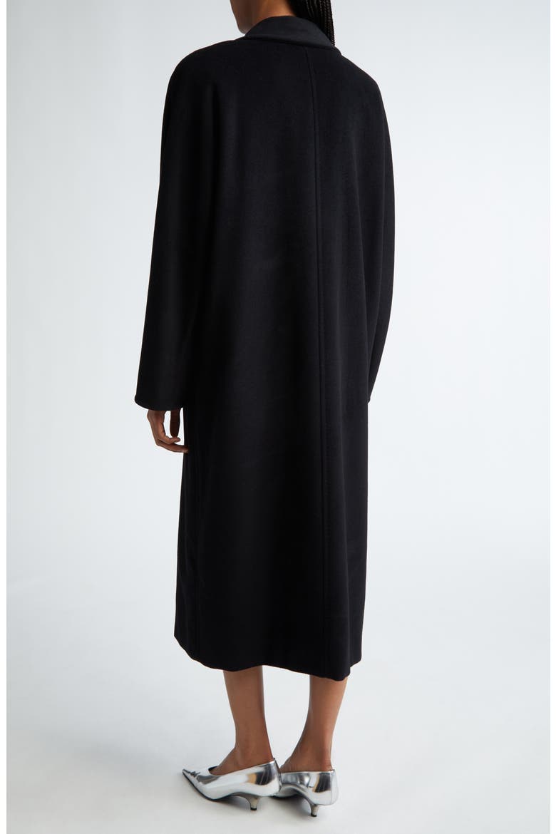 Madame Double Breasted Wool & Cashmere Coat, Alternate, color, BLACK