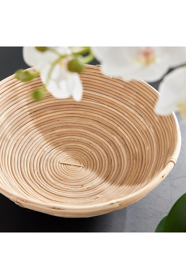 Cane Rattan Low Bowl St/2, Alternate, color, Brown