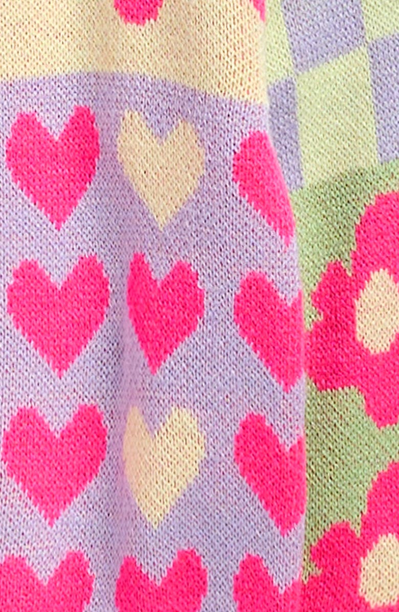 Cotton Emporium Kids' Mix Pattern Cardigan, Alternate, color, Pink