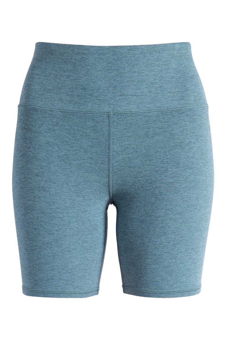Clean Elevation High Waist Bike Shorts, Alternate, color, SMOKE BLUE HEATHER