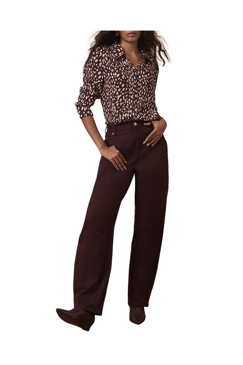 Animal Print Shirt, Alternate, color, Burgundy