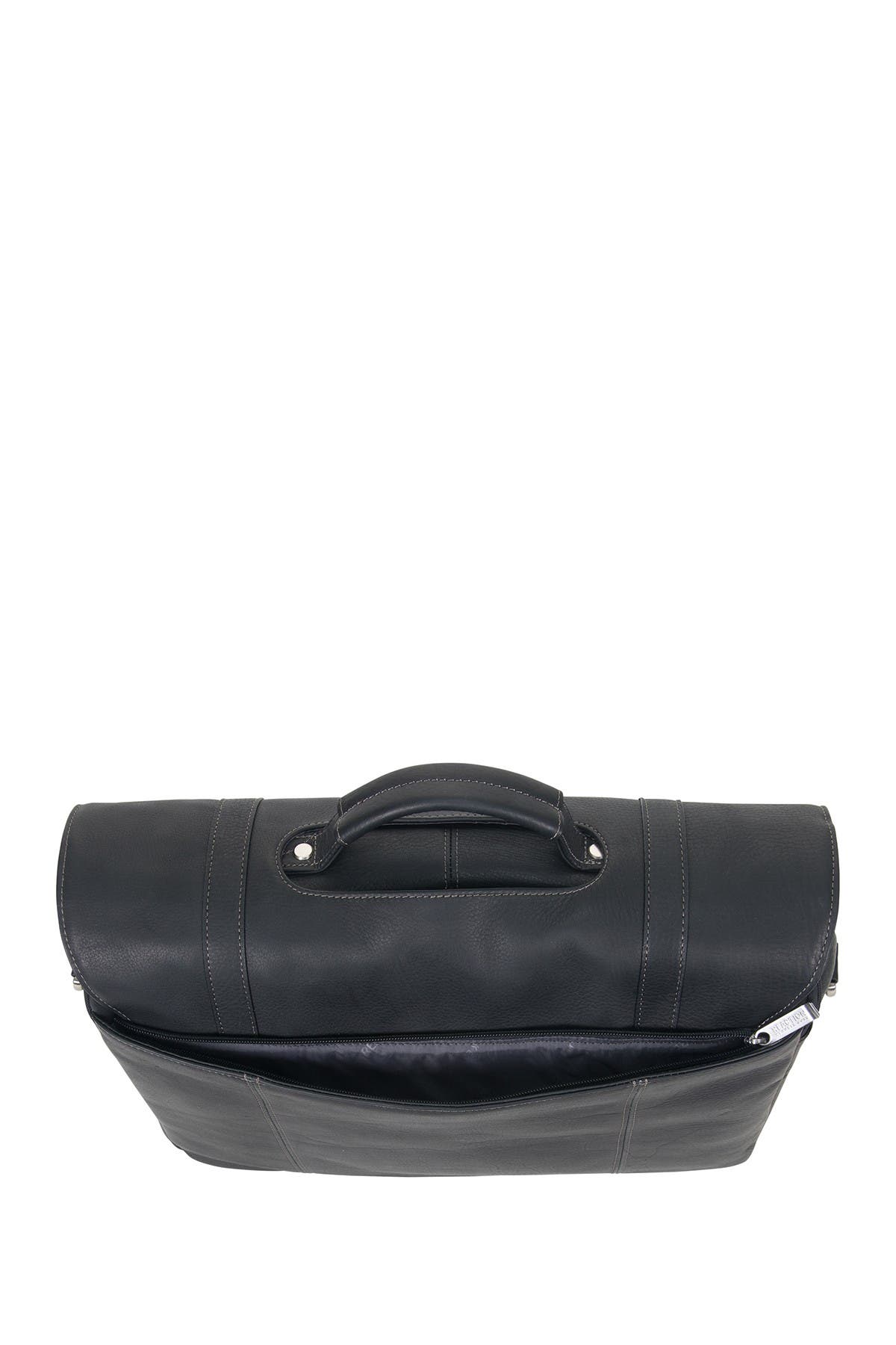 Kenneth Cole Reaction Double Gusset Flapover Colombian Leather Laptop Bag, Alternate, color, 