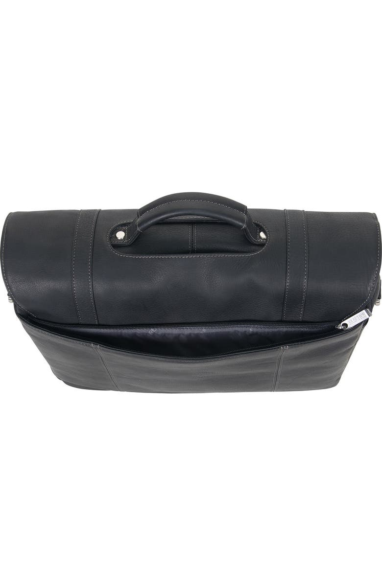 Kenneth Cole Reaction Double Gusset Flapover Colombian Leather Laptop Bag, Alternate, color,