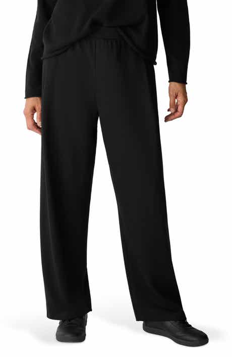 Eileen Fisher Pleated Straight Leg Ankle Pants