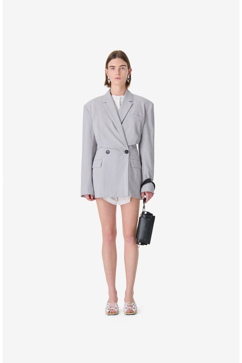 Sunrise Double-Breasted Blazer, Main, color, Steel Jersey
